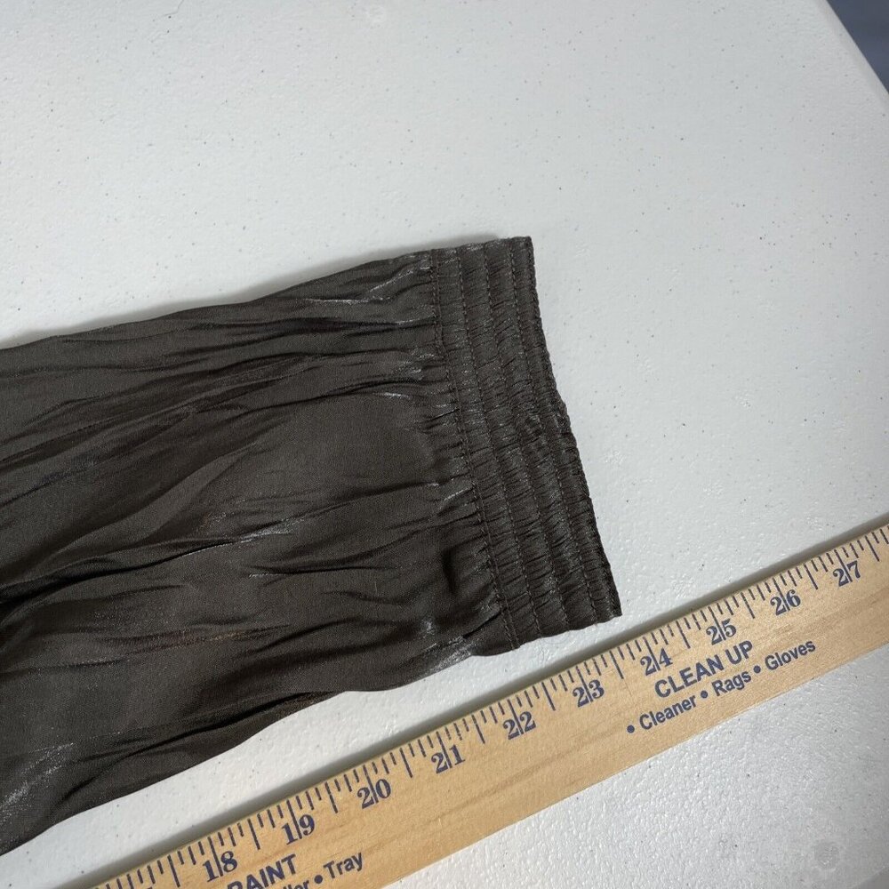Anthropologie Shimmer Cargo Pants Womens Size Extra Small Dark‎ Brown Green - Picture 8 of 11